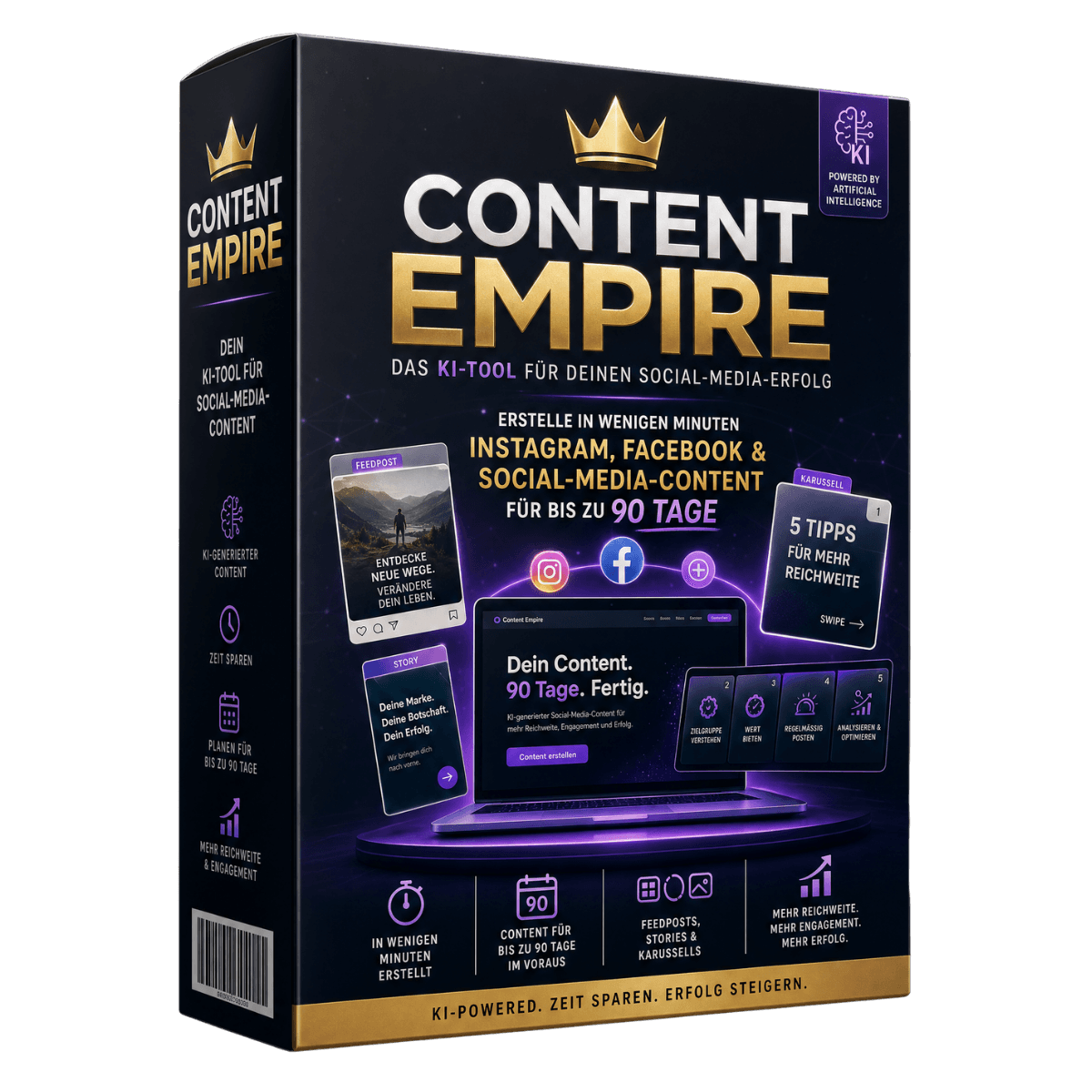 Content Empire im Technik-Check: Wie eine KI aus einem Stichwort ein komplettes Social-Media-Paket macht